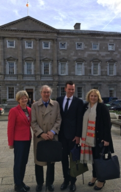 Leinster House, Dublin: From left: Catherine Maguire, J. Kevin Nugent, Paul D'Alton, Aoife Menton